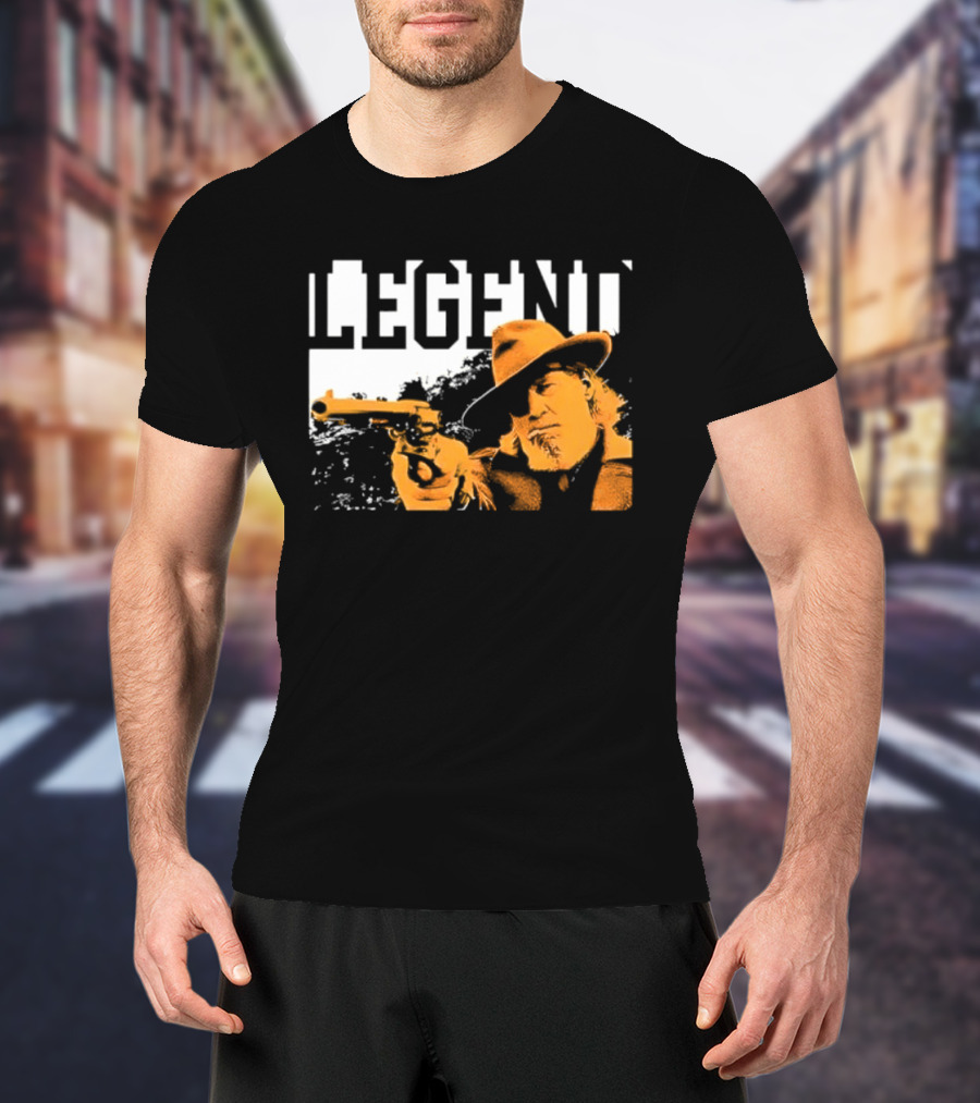 Legend Marshal Reuben J. Cogburn True Grit Icon With Hat And Gun T-Shirt