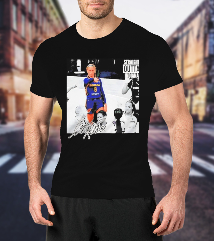 Sophie Cunningham Indiana Basketball Straight Outta Signature T-Shirt