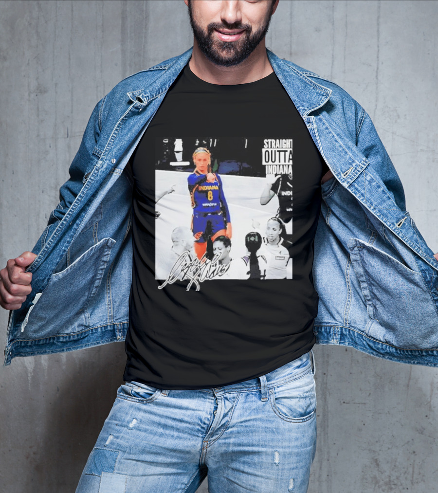 Sophie Cunningham Indiana Basketball Straight Outta Signature T-Shirt