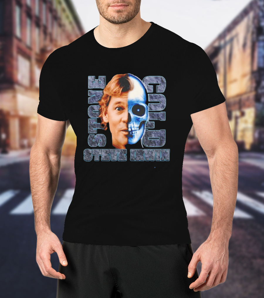 Steve Irwin Stone Cold Skull Face Mashup T-Shirt