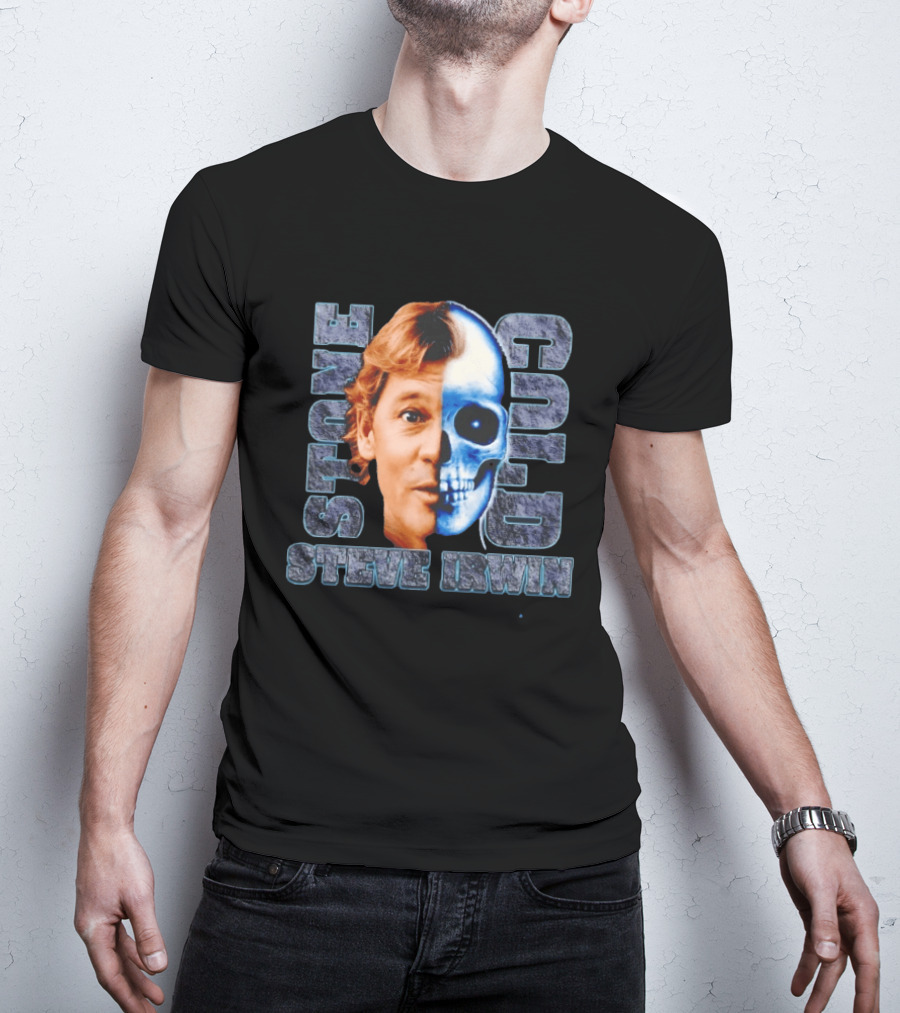 Steve Irwin Stone Cold Skull Face Mashup T-Shirt