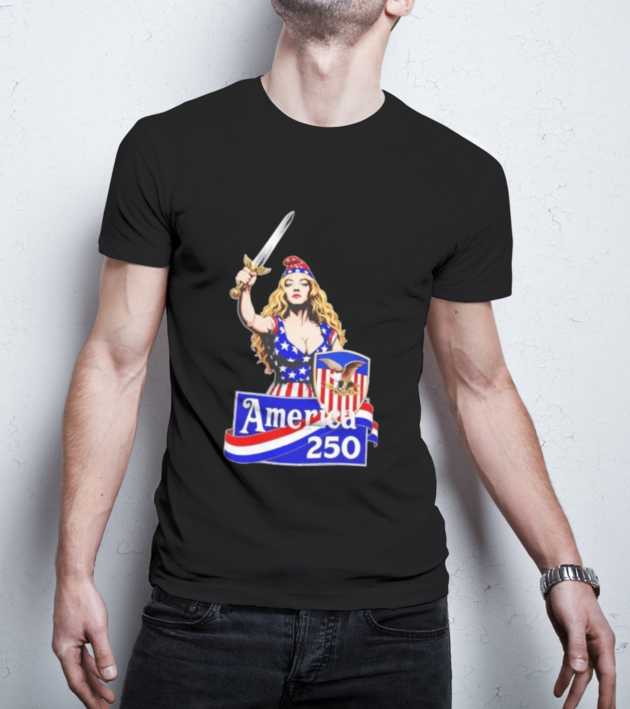 America 250 Strong Woman 4th Of July T-Shirt