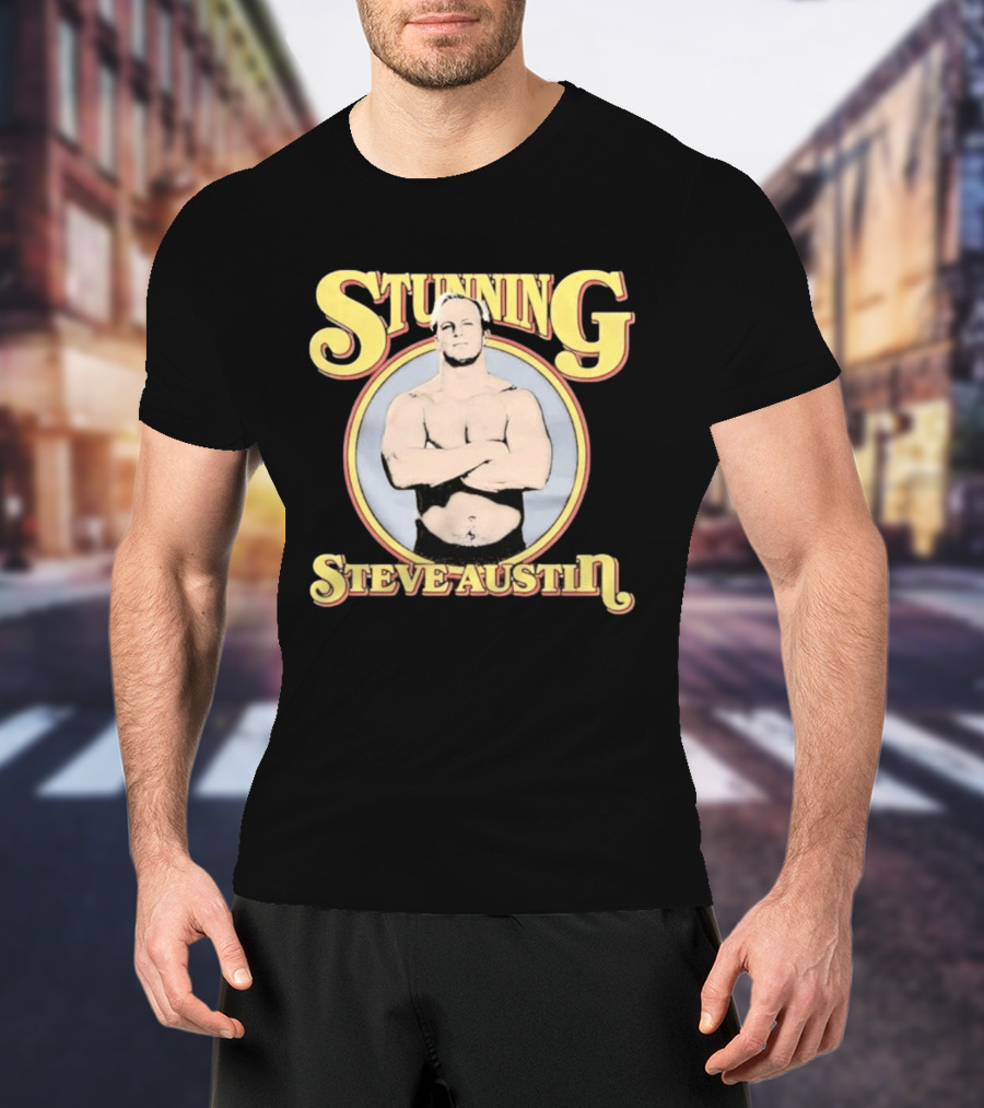 Stunning Steve Austin Professional Wrestling Iconic Pose T-Shirt
