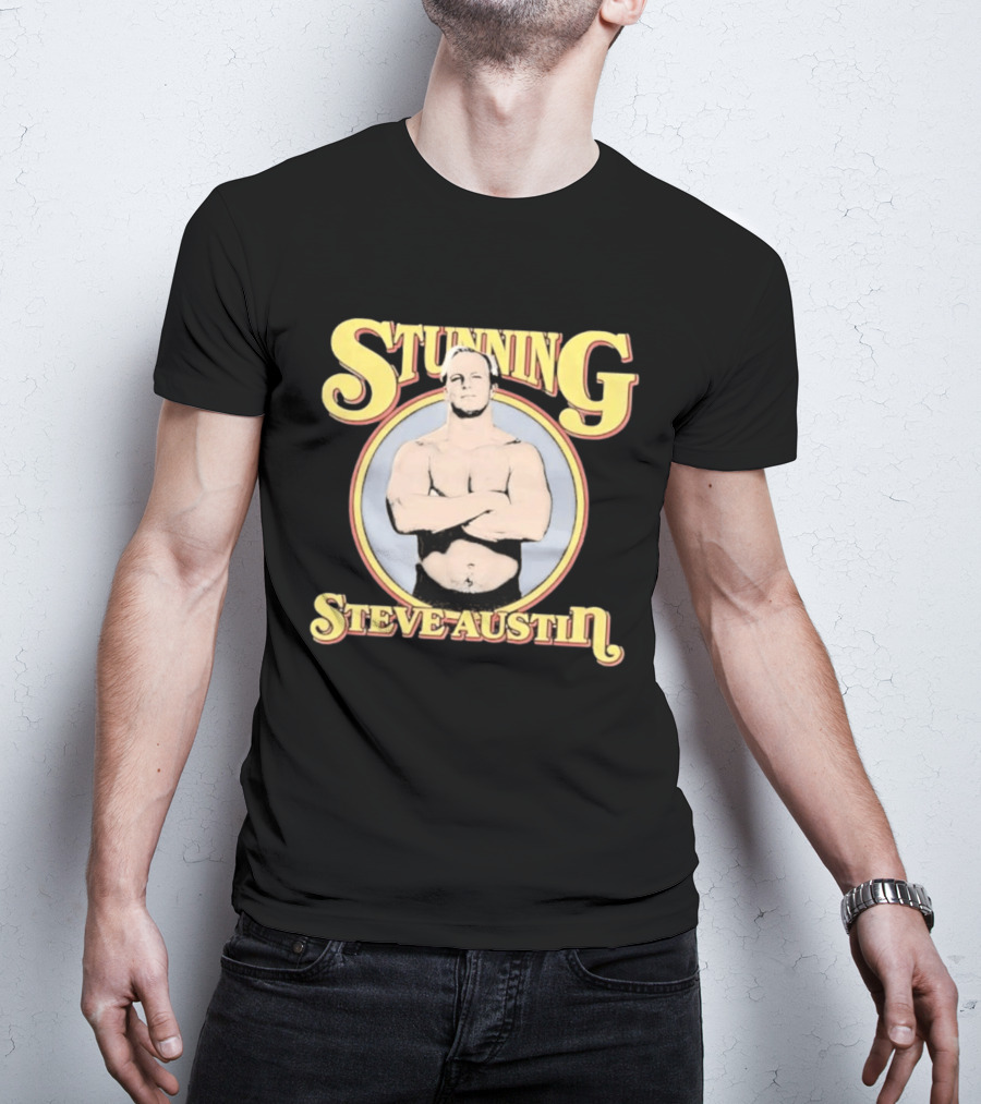 Stunning Steve Austin Professional Wrestling Iconic Pose T-Shirt