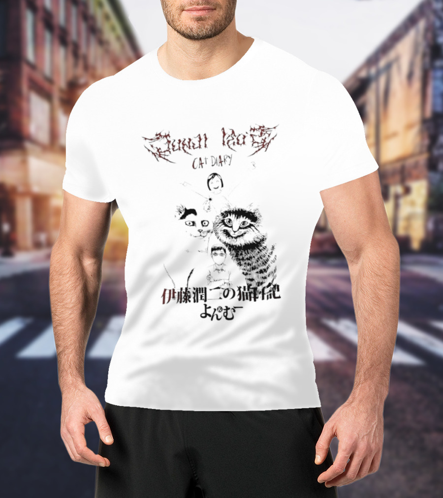 Junji Ito Cat Diary Yon Mu Welcome To House Of Horrors T-Shirt