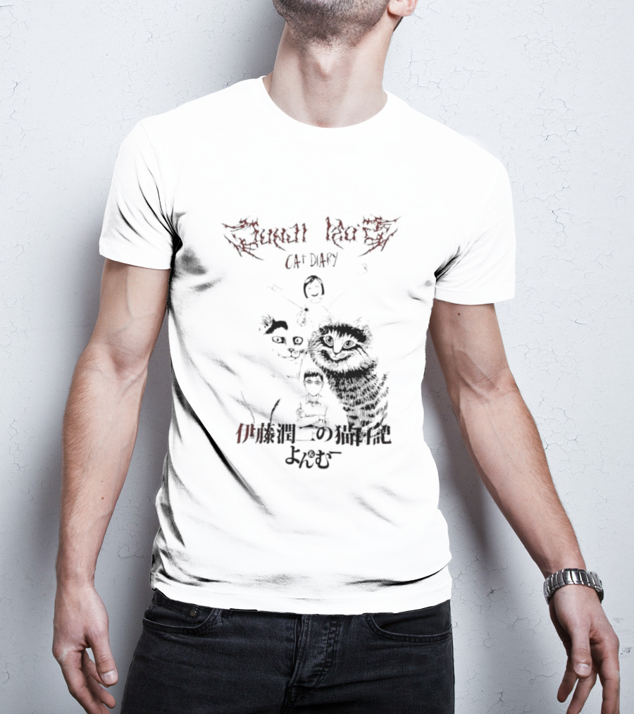 Junji Ito Cat Diary Yon Mu Welcome To House Of Horrors T-Shirt