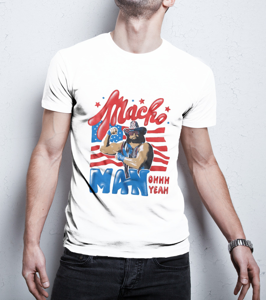 Macho Man Ohhh Yeah Patriotic Wrestling T-Shirt