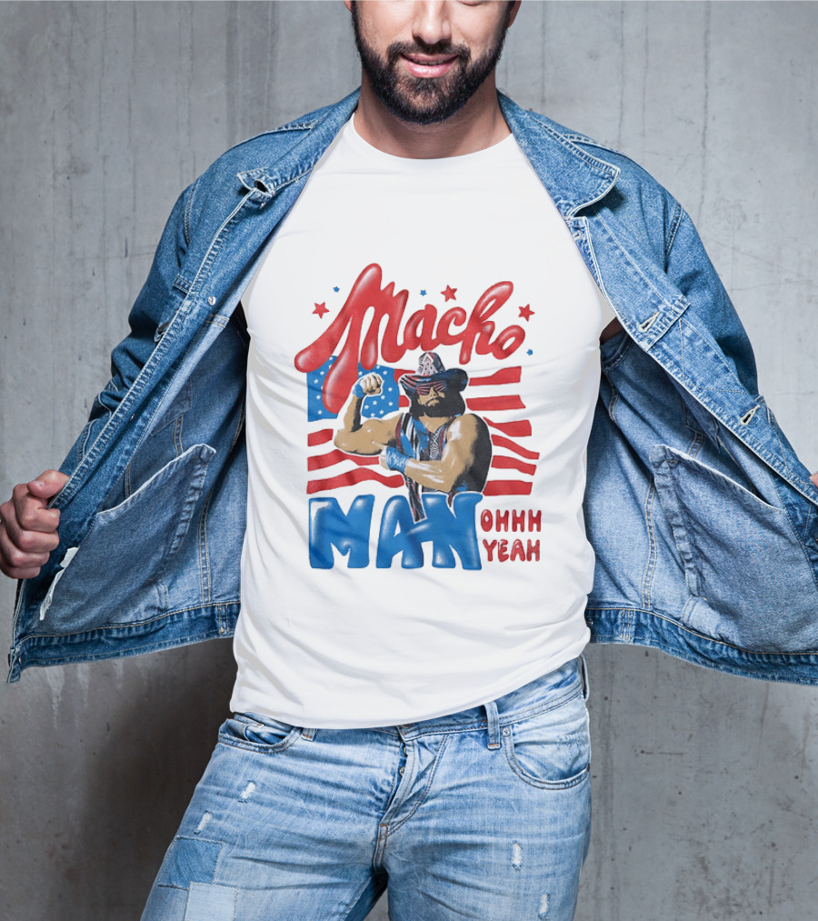 Macho Man Ohhh Yeah Patriotic Wrestling T-Shirt