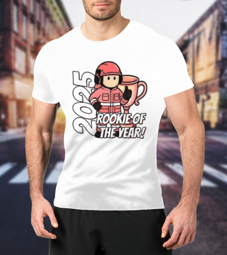 2025 Rookie Of The Year Fireman Trophy Orange Team T-Shirt