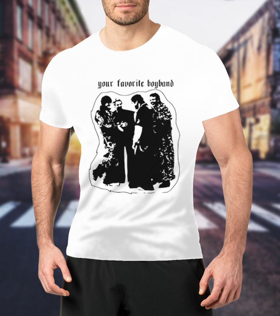 Your Favorite Boyband Silhouette Group Scene T-Shirt
