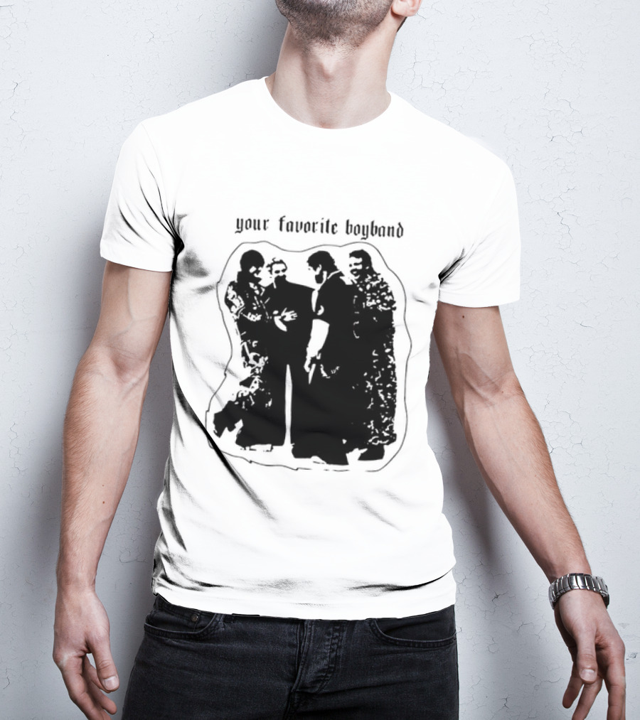 Your Favorite Boyband Silhouette Group Scene T-Shirt