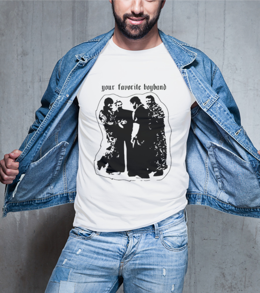 Your Favorite Boyband Silhouette Group Scene T-Shirt