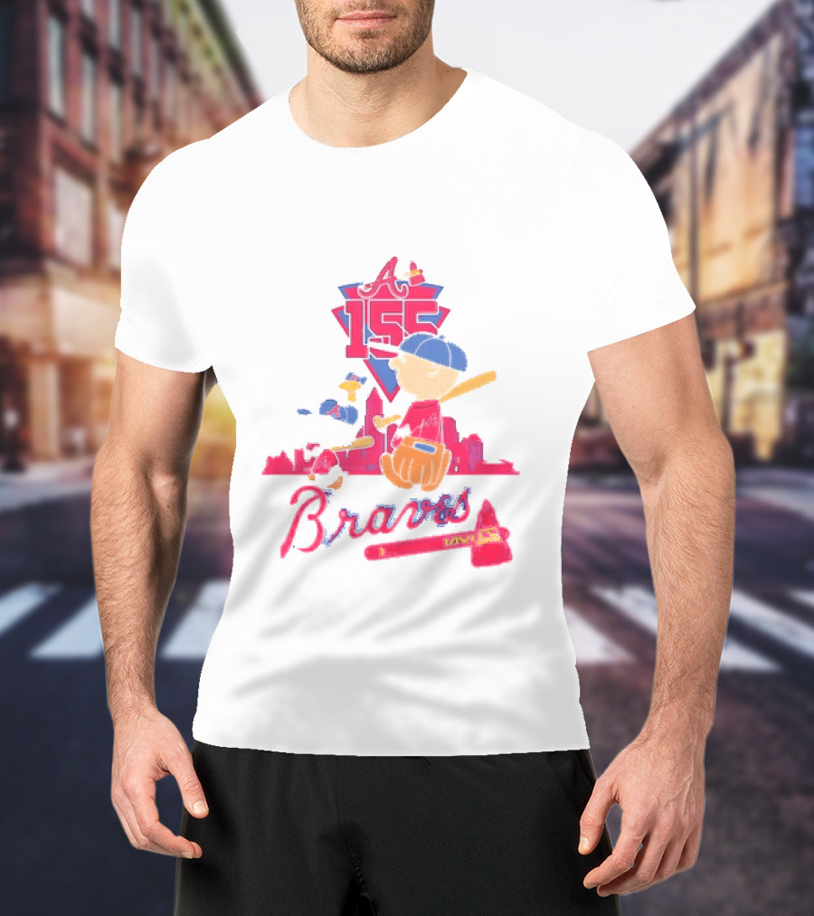 155th Anniversary Atlanta Braves Charlie Brown Snoopy 1871 2026 T-Shirt