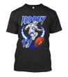 Aubrey 17 Dallas Football Player Kicking With Blue Lightning T-Shirt