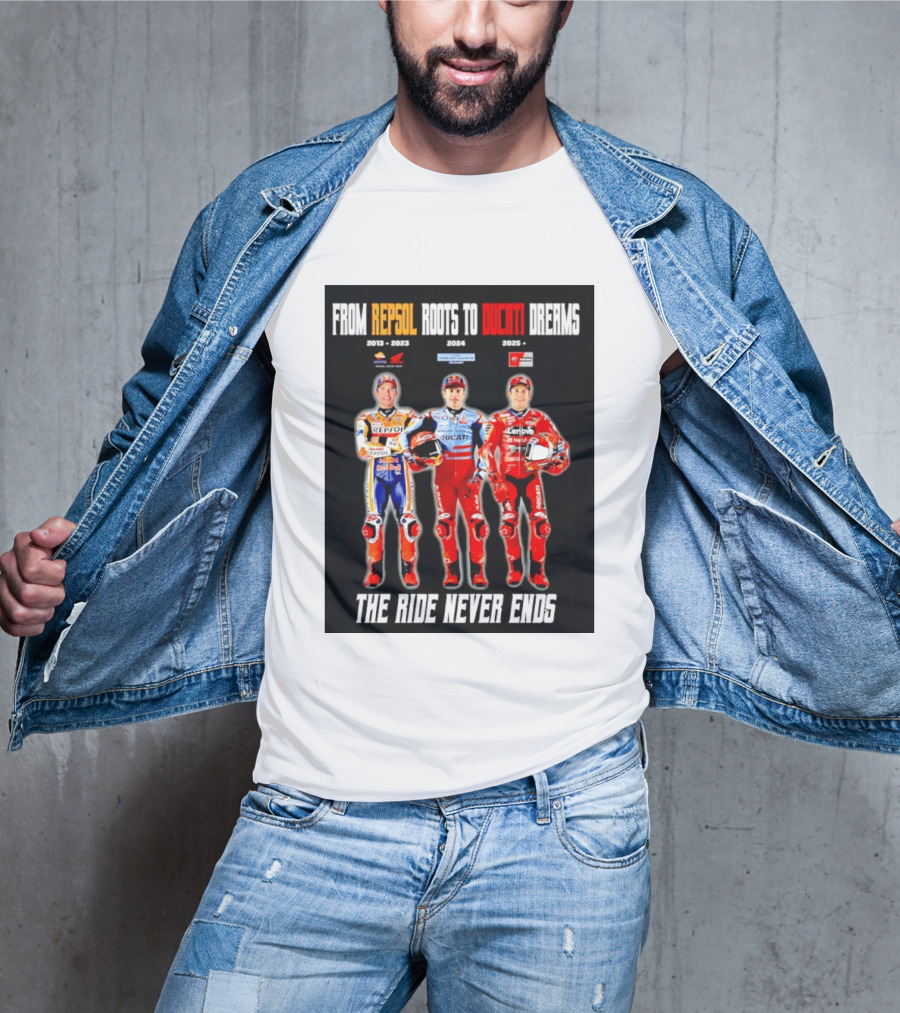 From Repsol To Ducati 2013 2025 MotoGP Journey T-Shirt