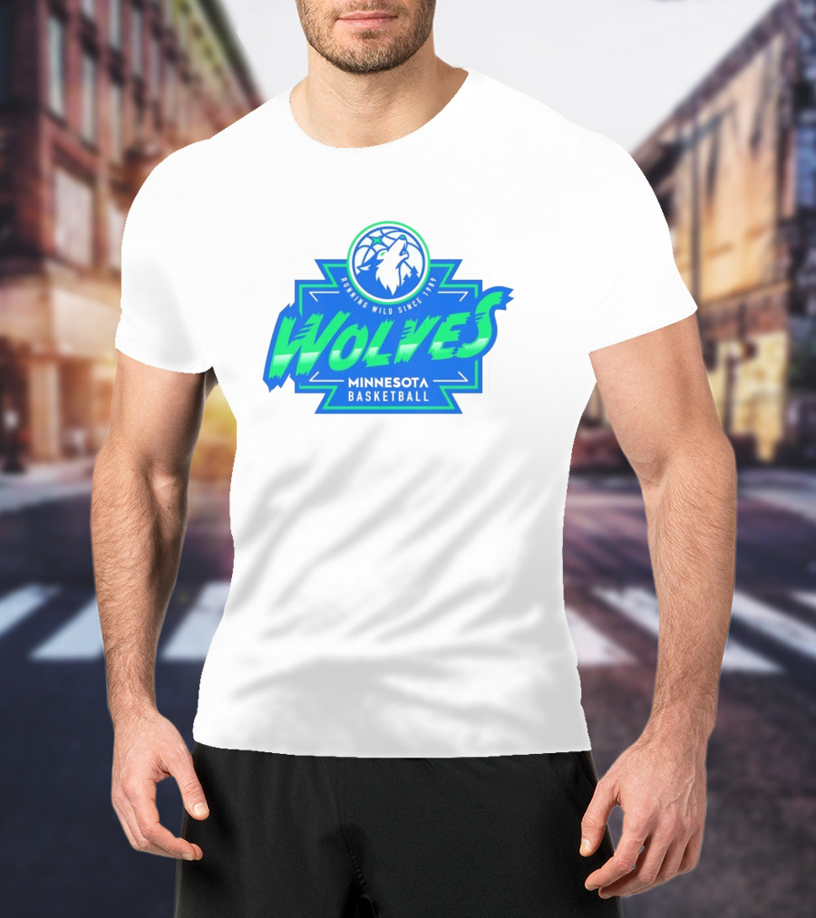 Wolves Minnesota Basketball Running Wild Since 1989 T-Shirt