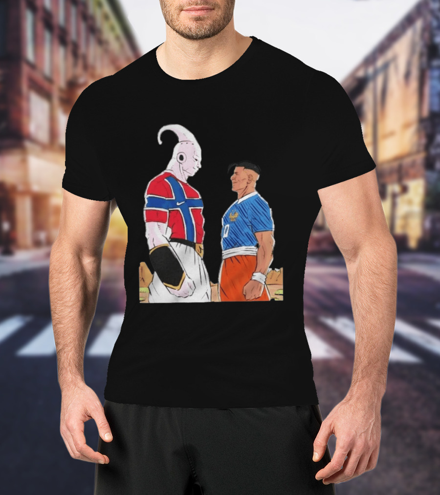 Norway Haaland Versus Mbappe France Dragon Ball Z T-Shirt