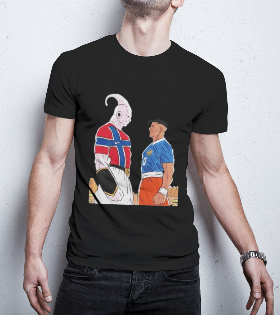Norway Haaland Versus Mbappe France Dragon Ball Z T-Shirt