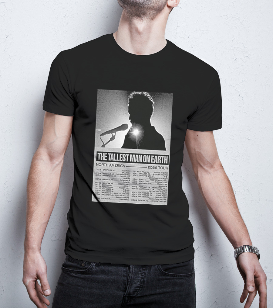 The Tallest Man On Earth North America 2026 Tour Dates T-Shirt