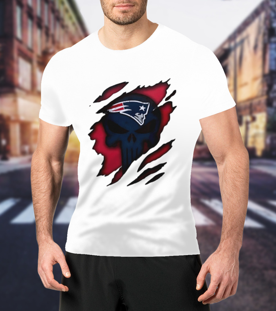 Patriots Skull Rip T-Shirt