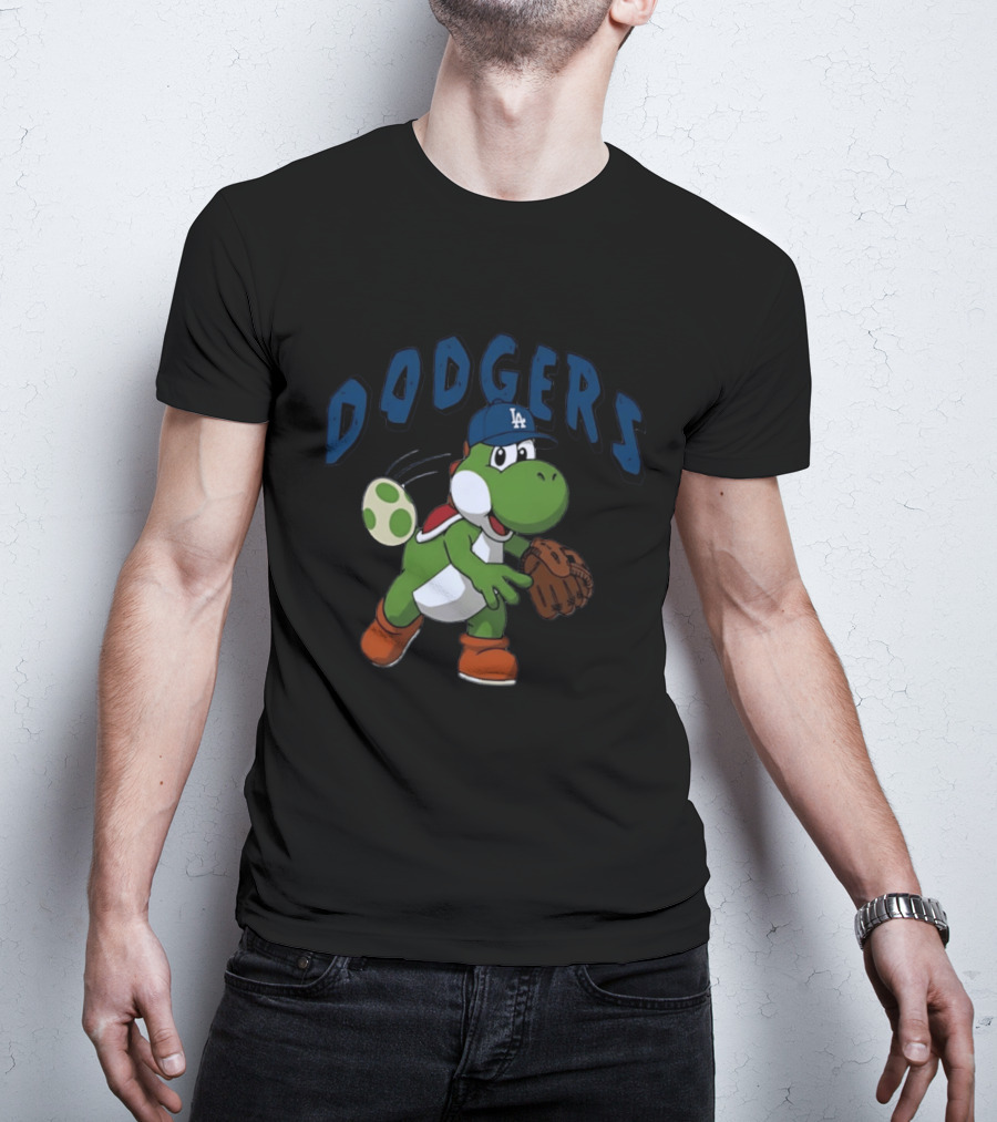Dodgers Yoshi Throwing Egg Los Angeles California Secret Club T-Shirt