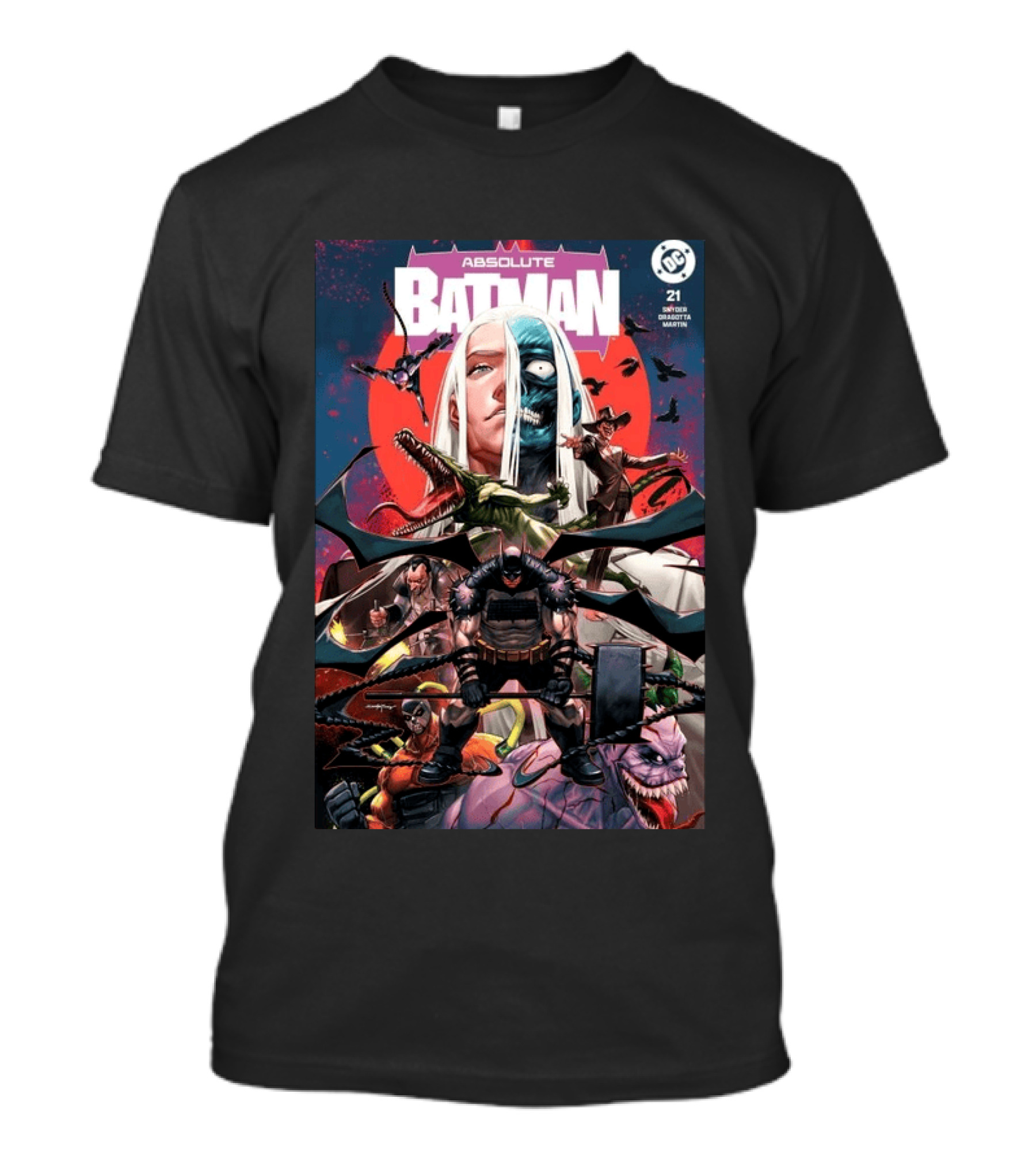 Absolute Batman #21 Santa Fung 2nd Special Gold Spot Foil Variant Knight Snyder Capullo Martini DC Comics T-Shirt