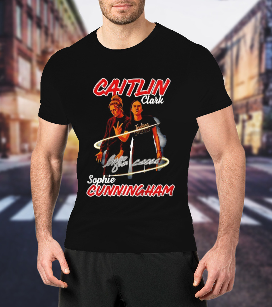 Caitlin Clark Sophie Cunningham Indiana Fever PUD T-Shirt