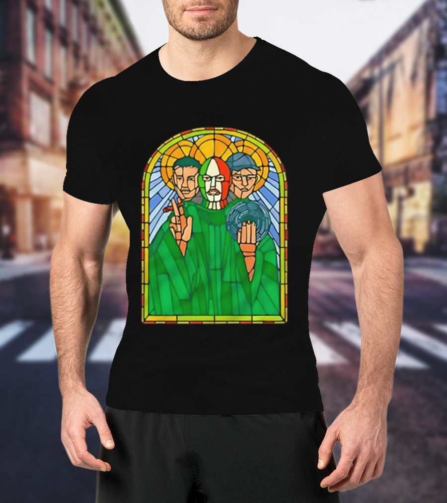 Conor McGregor Khabib Nurmagomedov Dustin Poirier MMA Ultimate Fighting Stained Glass T-Shirt