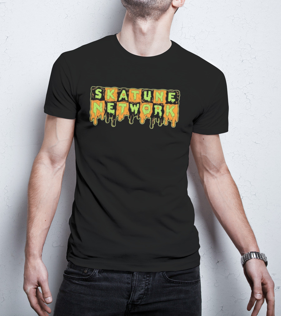Skatune Network Horror Dripping Gooey Text Halloween T-Shirt