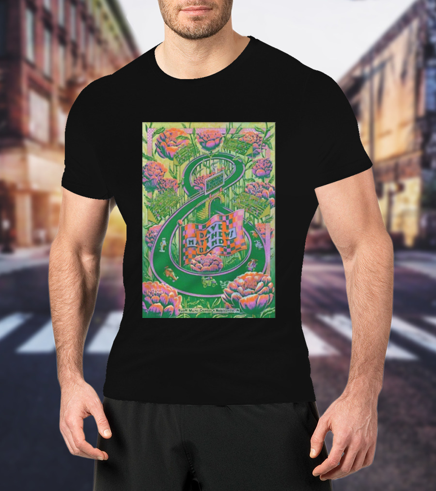 Dave Matthews Band Jun 26th 2026 Ruoff Music Center Noblesville IN Vibrant With Floral And Racing T-Shirt
