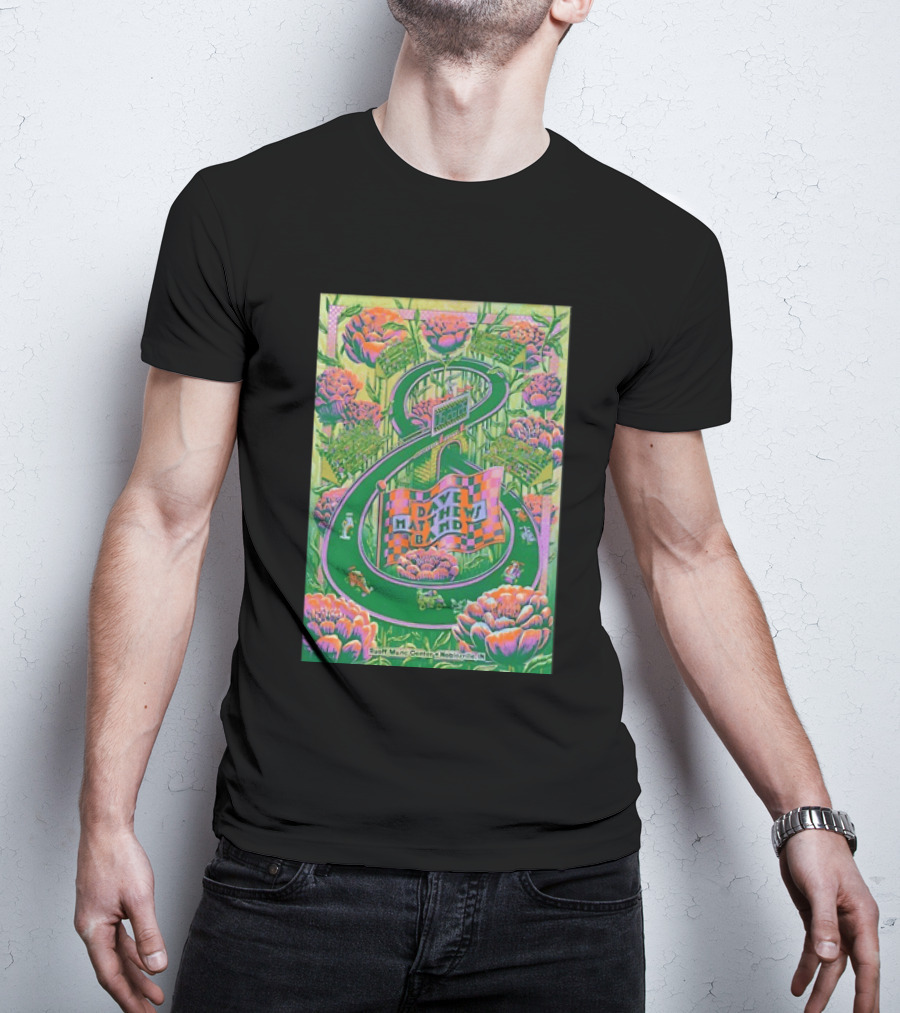 Dave Matthews Band Jun 26th 2026 Ruoff Music Center Noblesville IN Vibrant With Floral And Racing T-Shirt