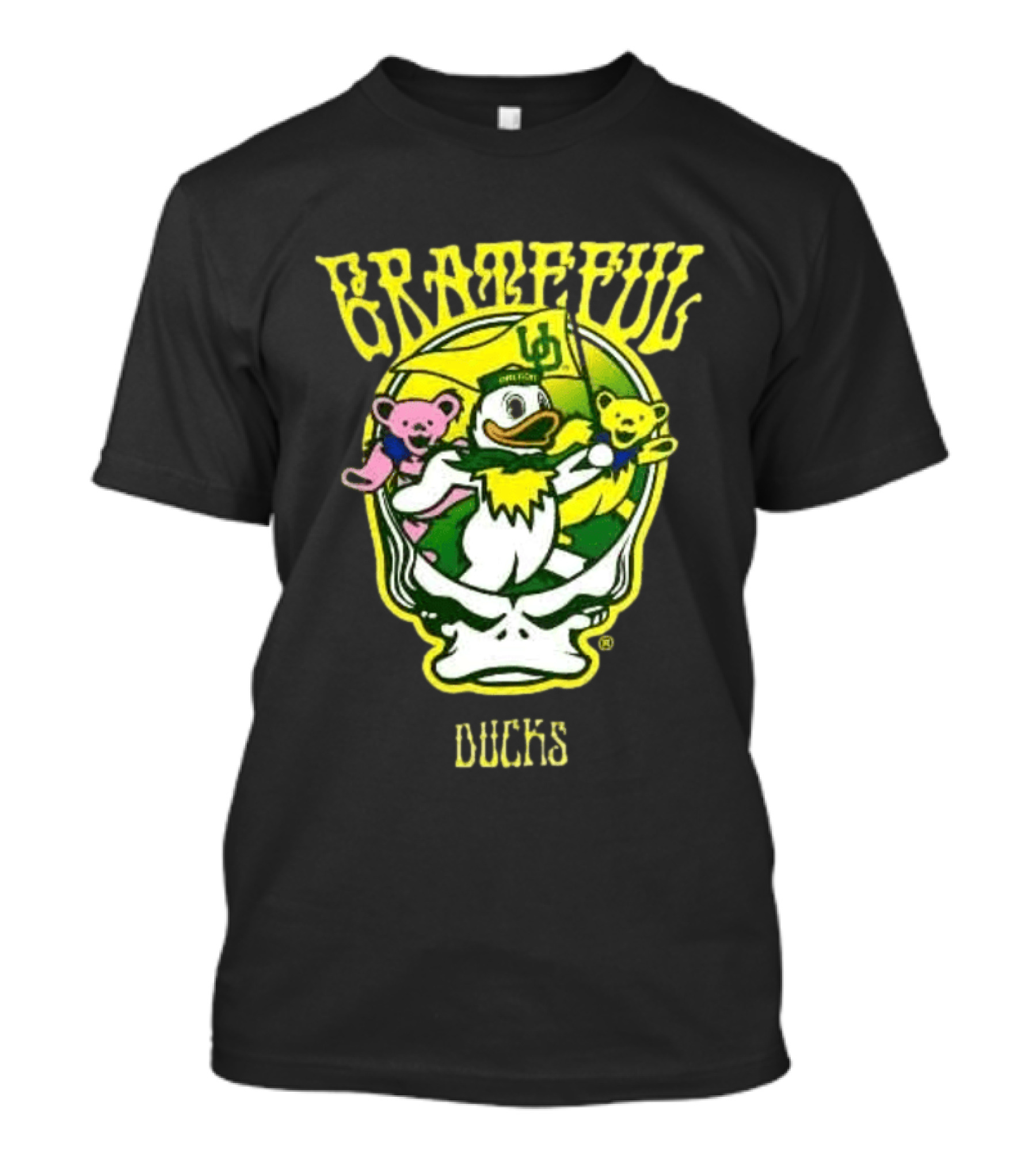 GratefulDucks Oregon Ducks 2025 Football Team Collaboration T-Shirt