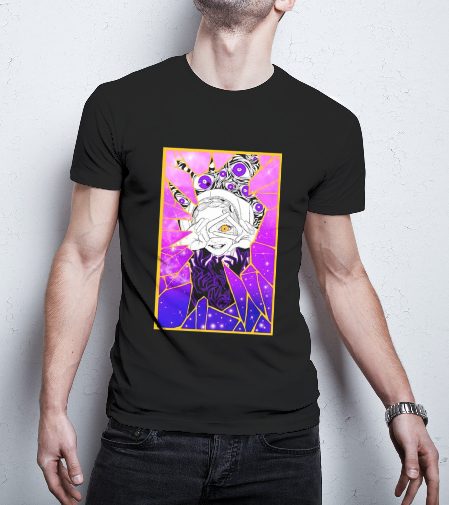 Makima Chainsaw Man Stained Glass Cosmic Galaxy Eyes T-Shirt
