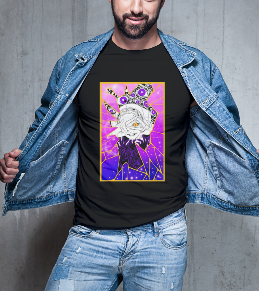 Makima Chainsaw Man Stained Glass Cosmic Galaxy Eyes T-Shirt