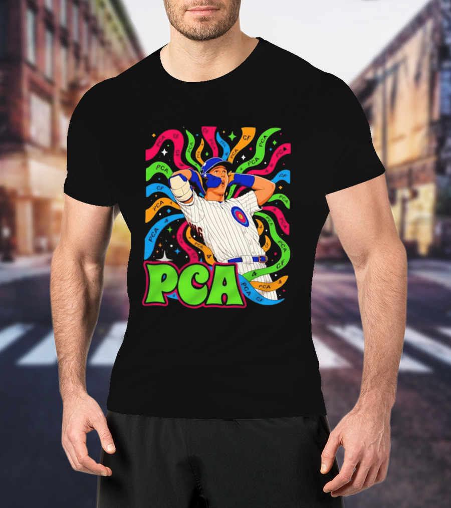 PCA Baseball Player Vibe Retro Style With Cosmic T-Shirt