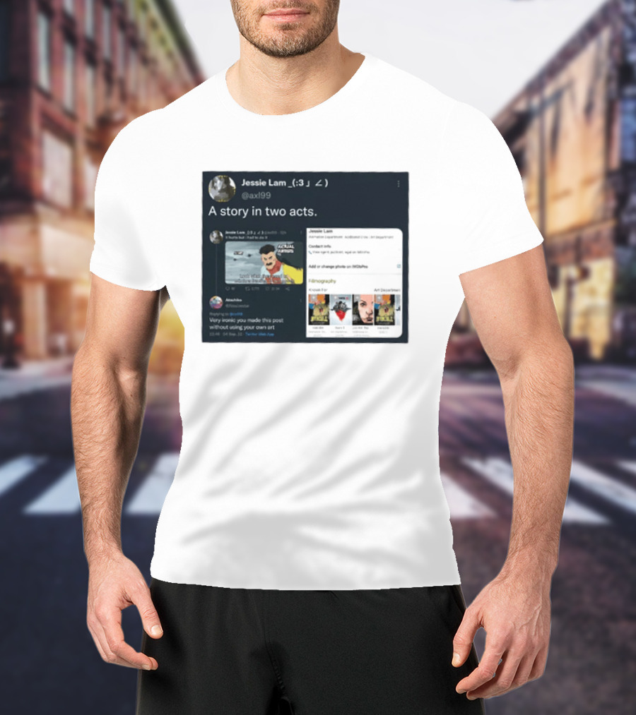Jessie Lam A Story In Two Acts Tweet Comic Art Reference T-Shirt