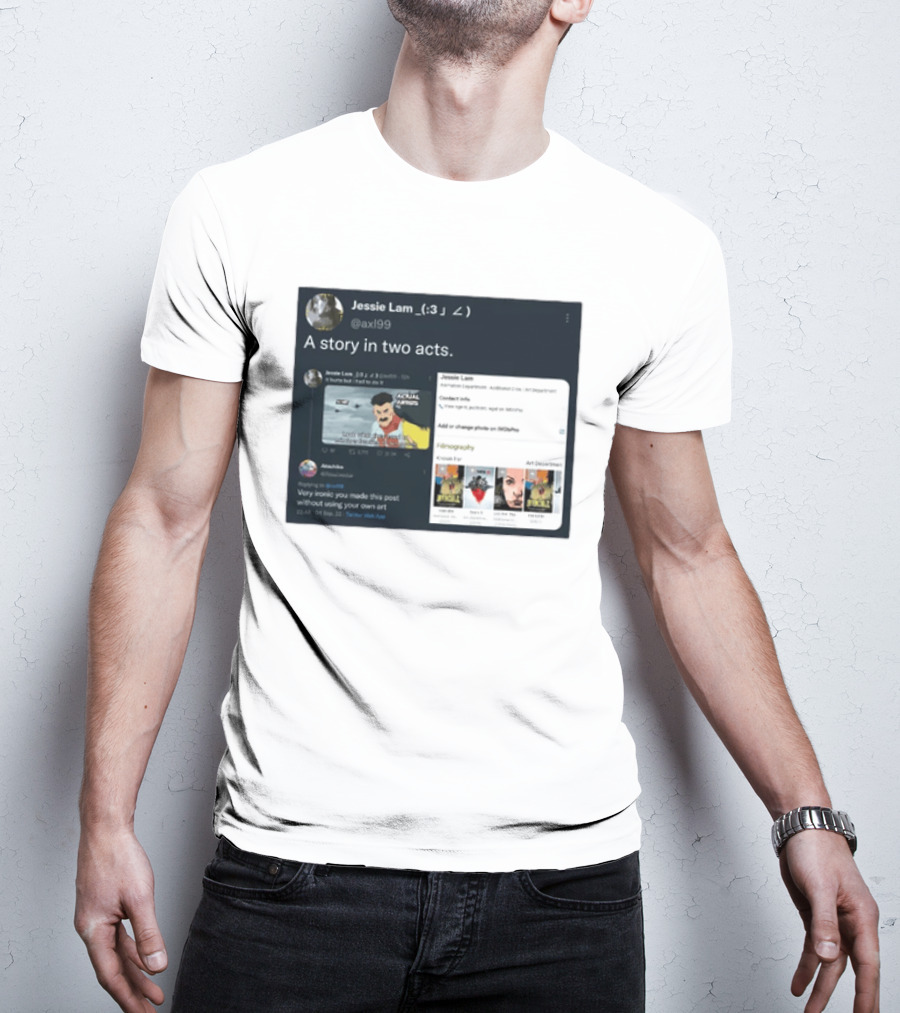 Jessie Lam A Story In Two Acts Tweet Comic Art Reference T-Shirt