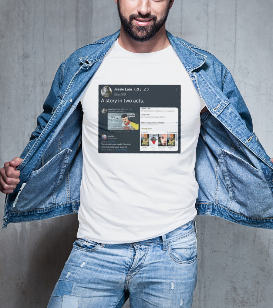 Jessie Lam A Story In Two Acts Tweet Comic Art Reference T-Shirt