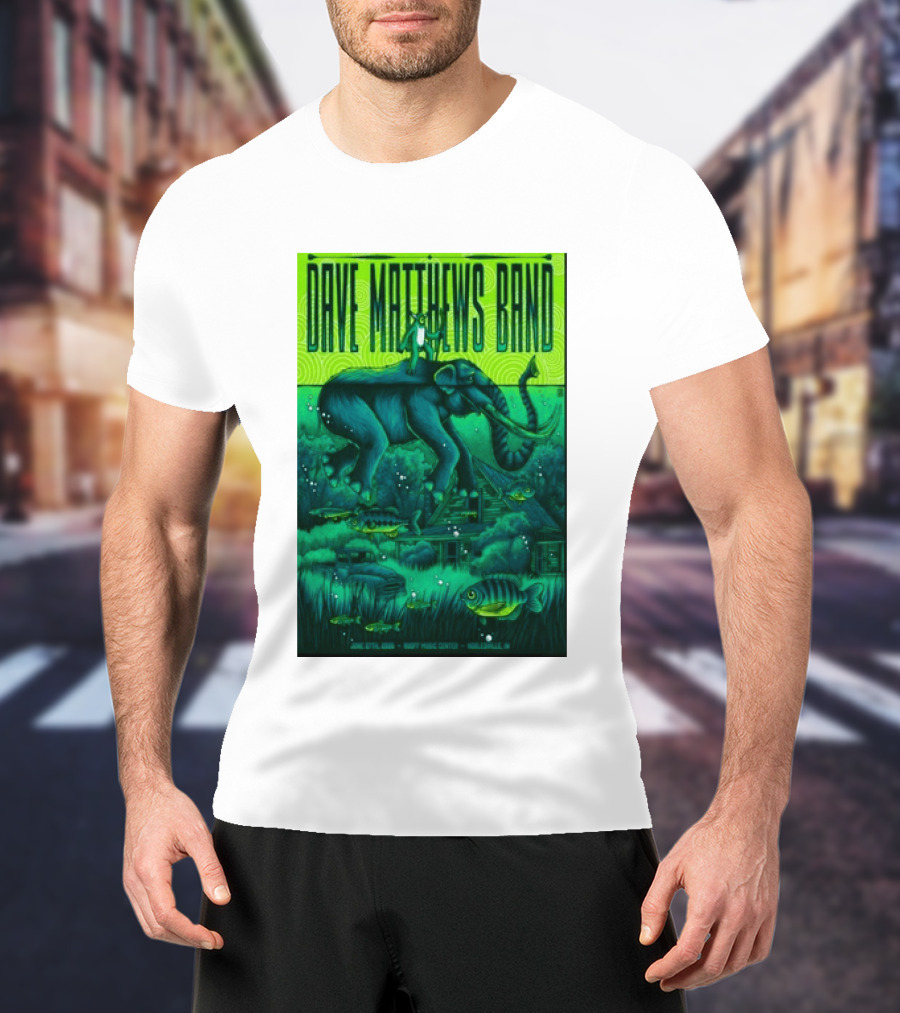 Dave Matthews Band Noblesville IN June 27 2026 Frog Elephant Lillypad Dreamscape T-Shirt
