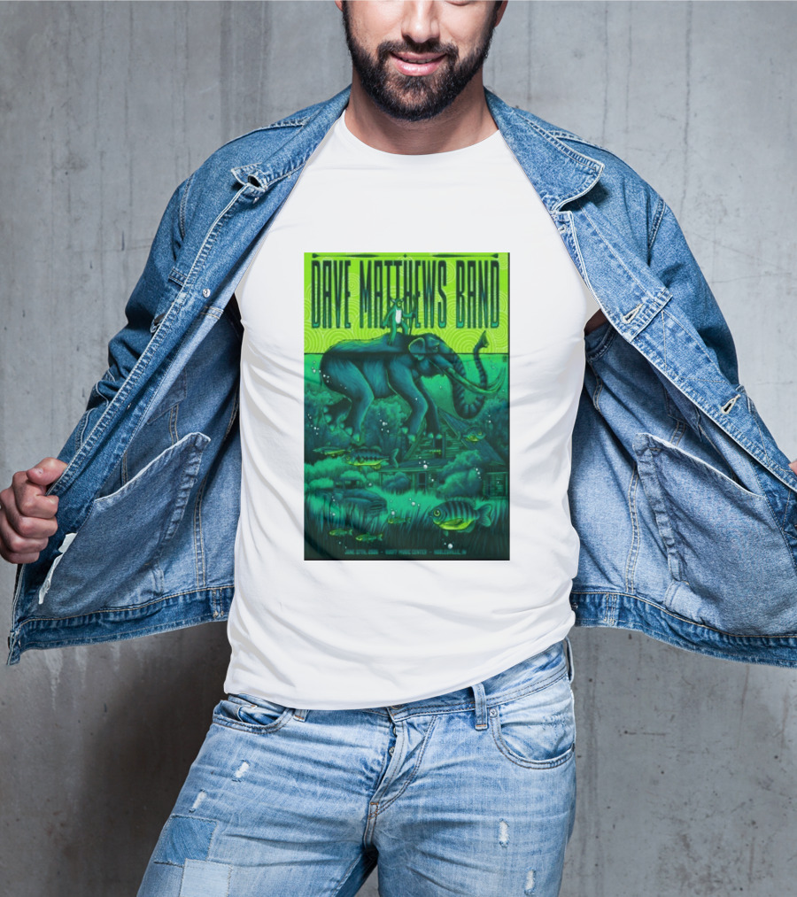 Dave Matthews Band Noblesville IN June 27 2026 Frog Elephant Lillypad Dreamscape T-Shirt