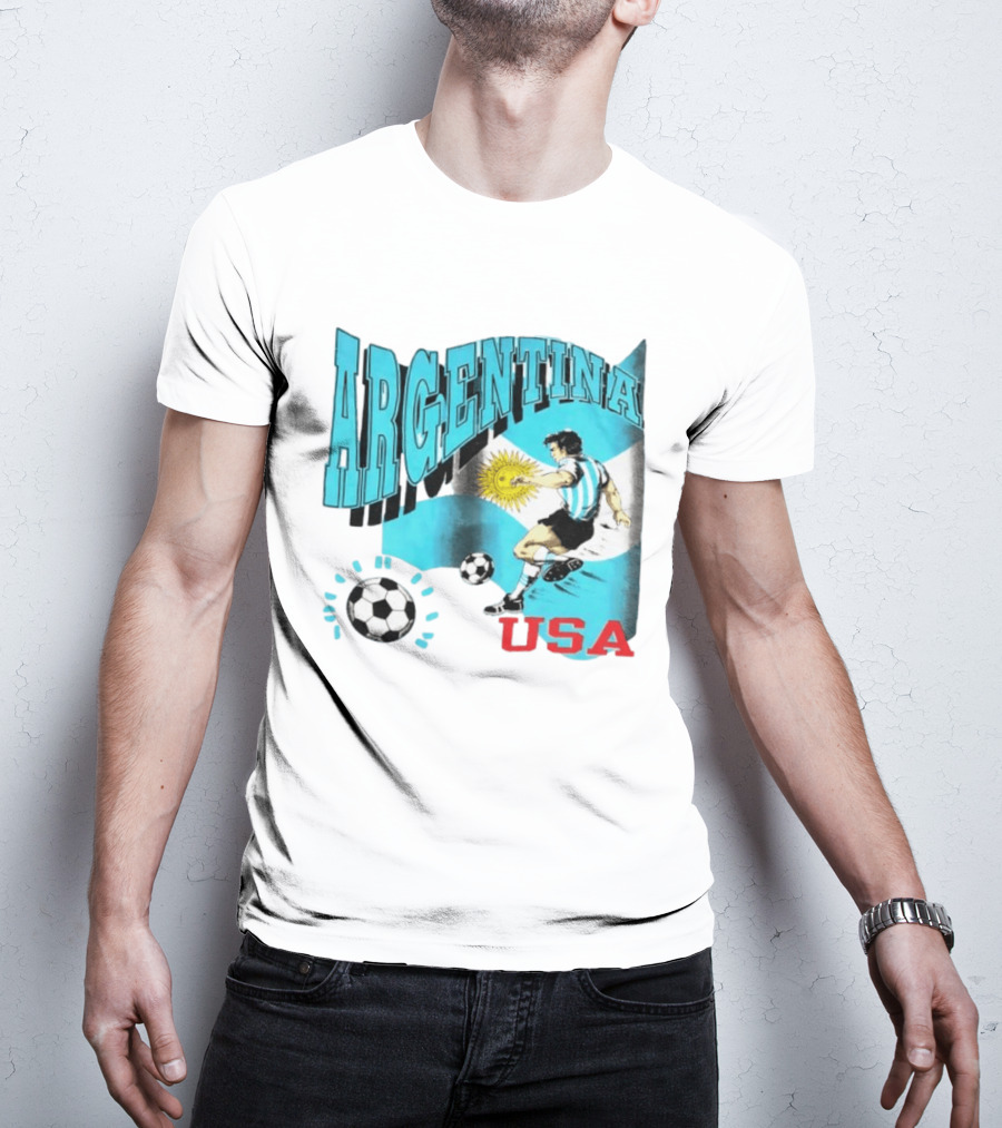 Argentina National Football Maradona Sun Of May USA Soccer T-Shirt