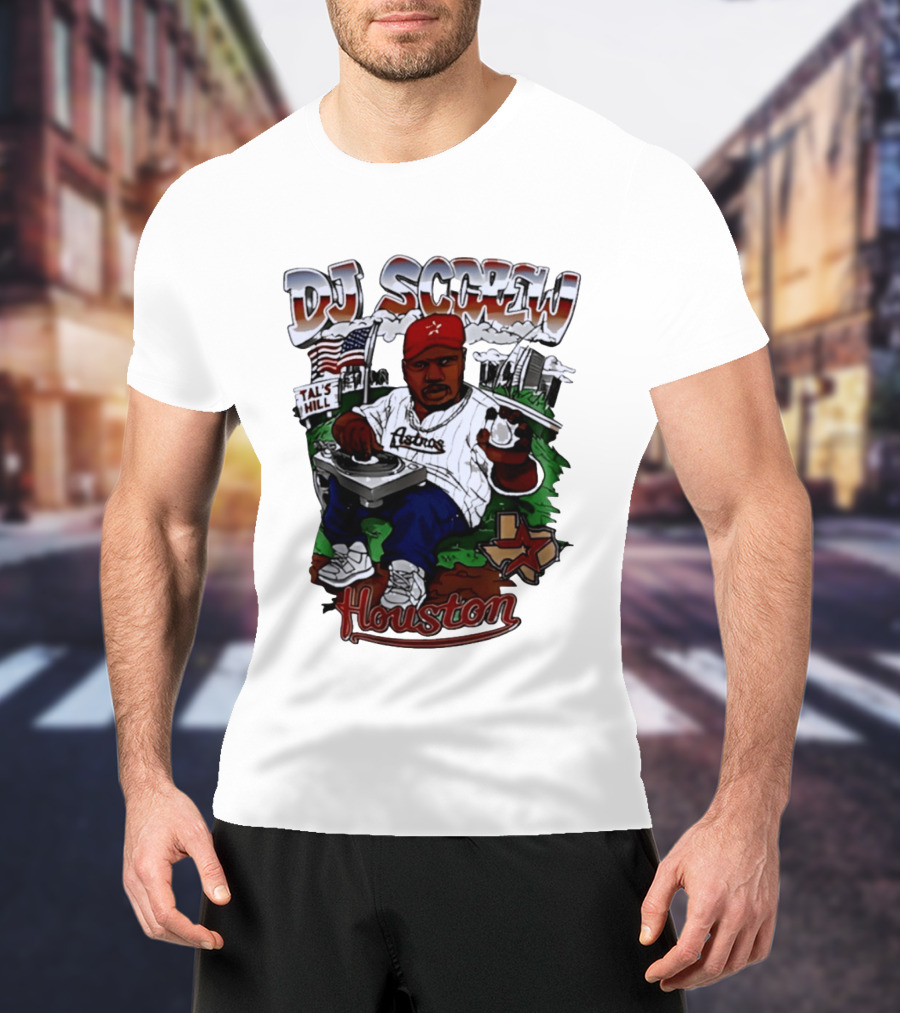 DJ Screw Houston Astros Tal's Hill Baseball DJing T-Shirt