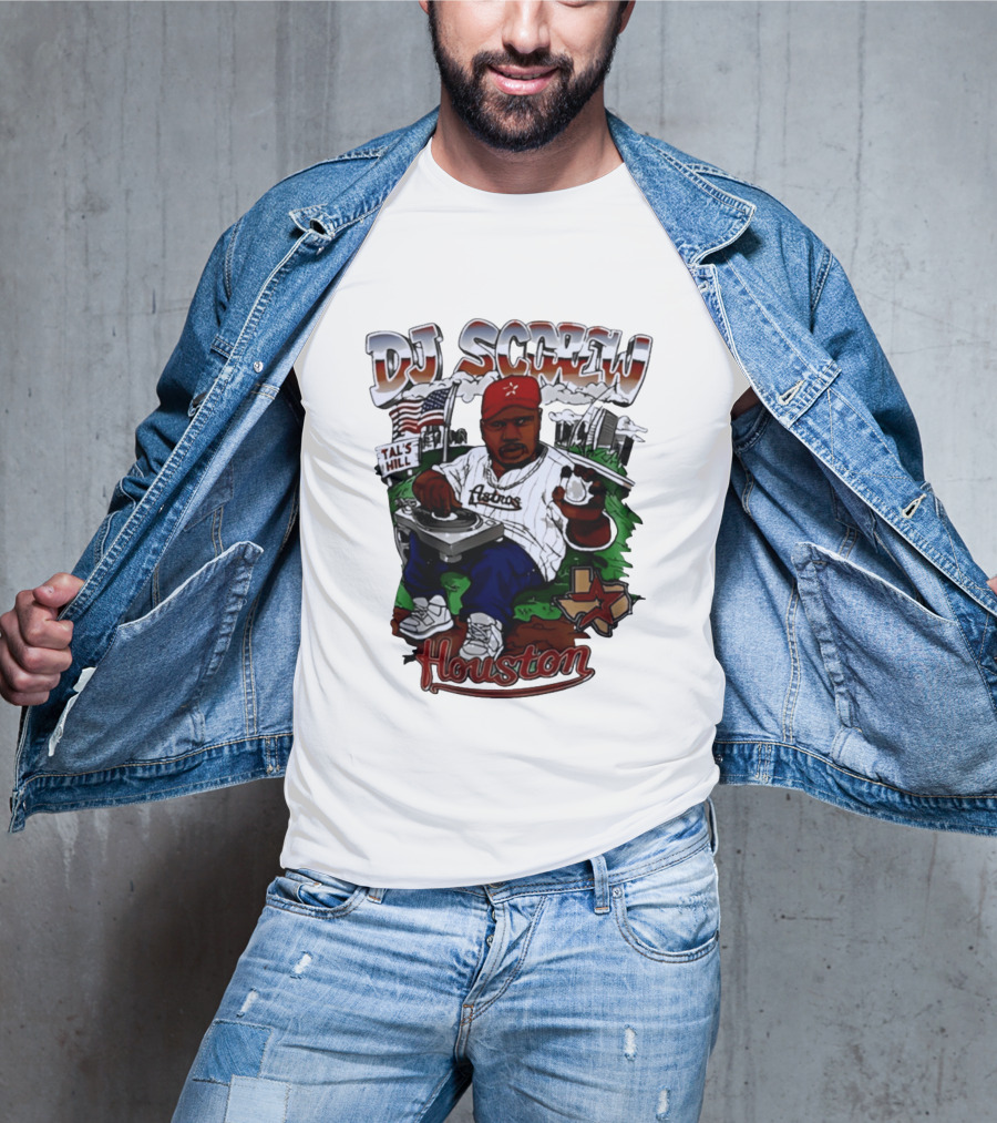 DJ Screw Houston Astros Tal's Hill Baseball DJing T-Shirt