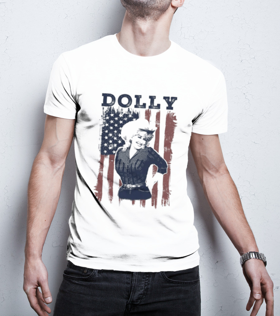 Dolly Parton American Flag Patriotic T-Shirt