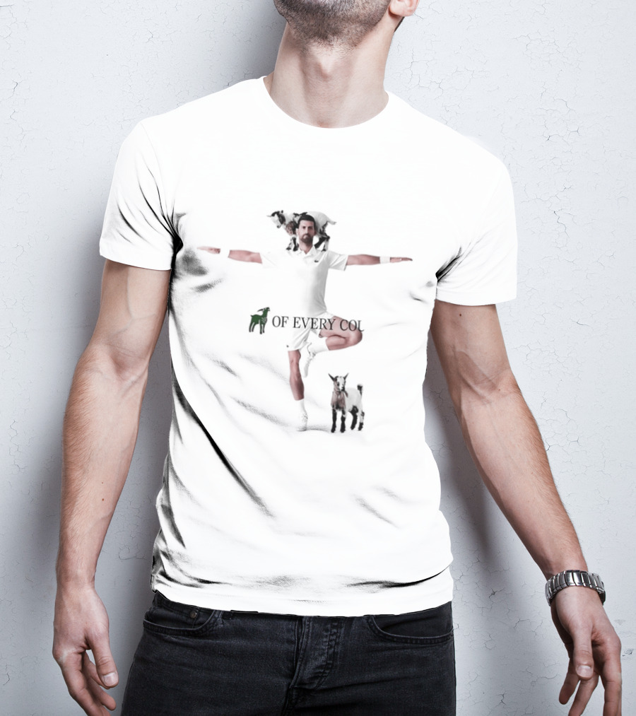 Novak Djokovic Goat Warrior On Every Court T-Shirt