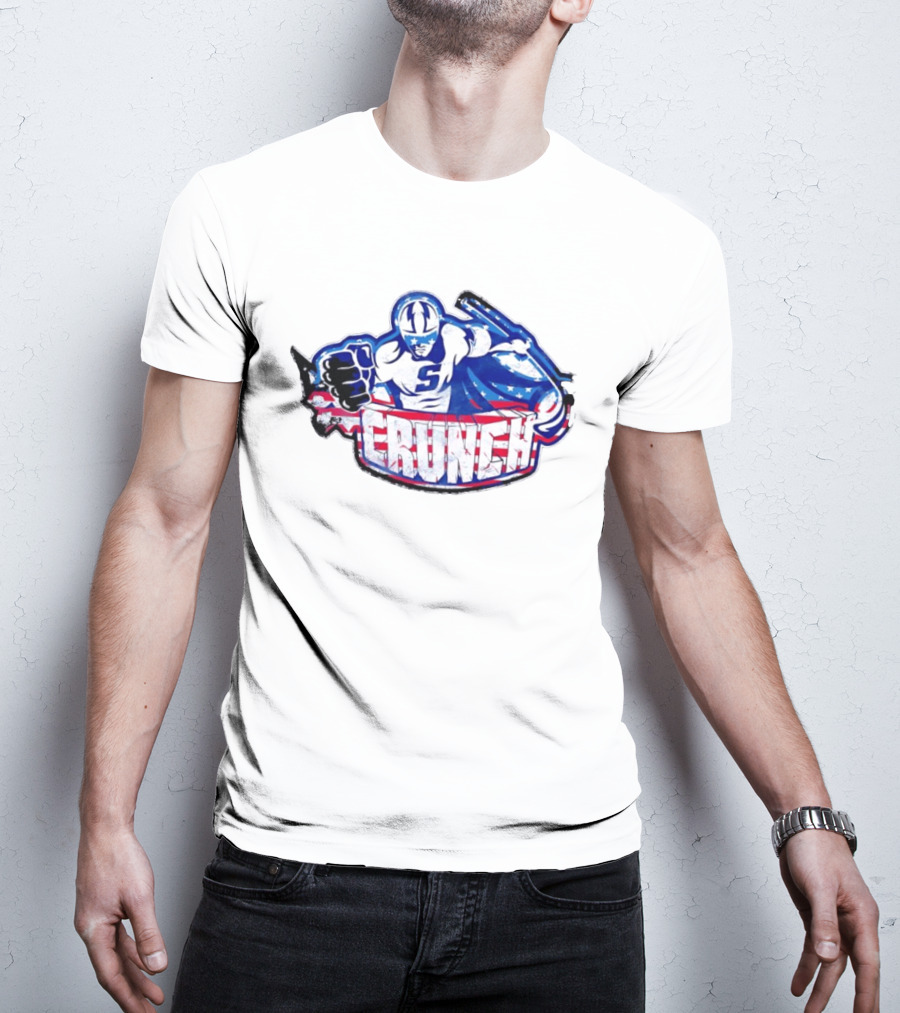 Syracuse Crunch Superhero Logo Stars And Stripes T-Shirt