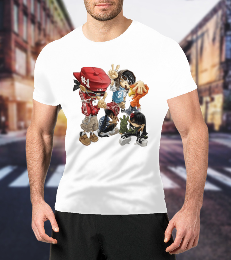 #1 Two Five Hip Hop Street Culture Characters Fashion T-Shirt
