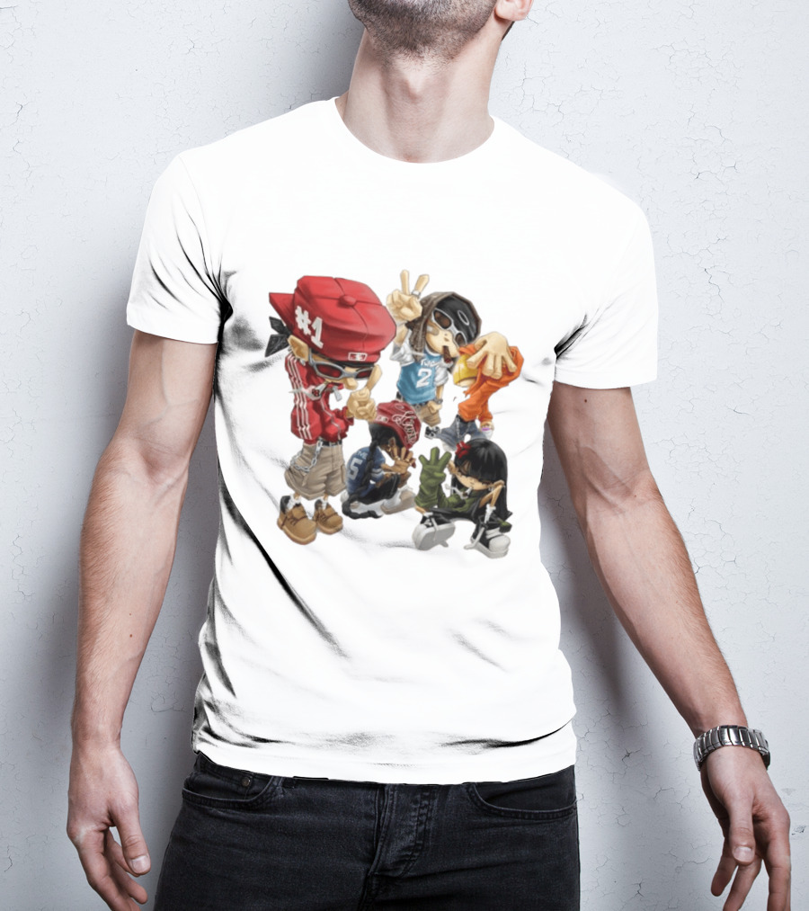 #1 Two Five Hip Hop Street Culture Characters Fashion T-Shirt