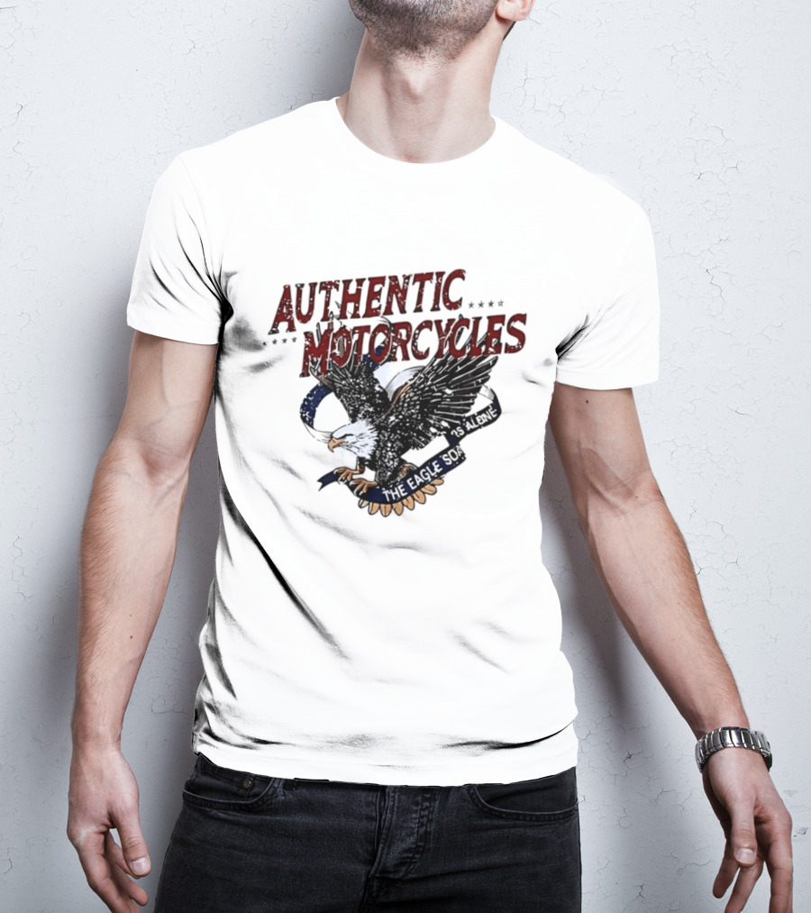 Authentic Motorcycles The Eagle Soars Alone T-Shirt