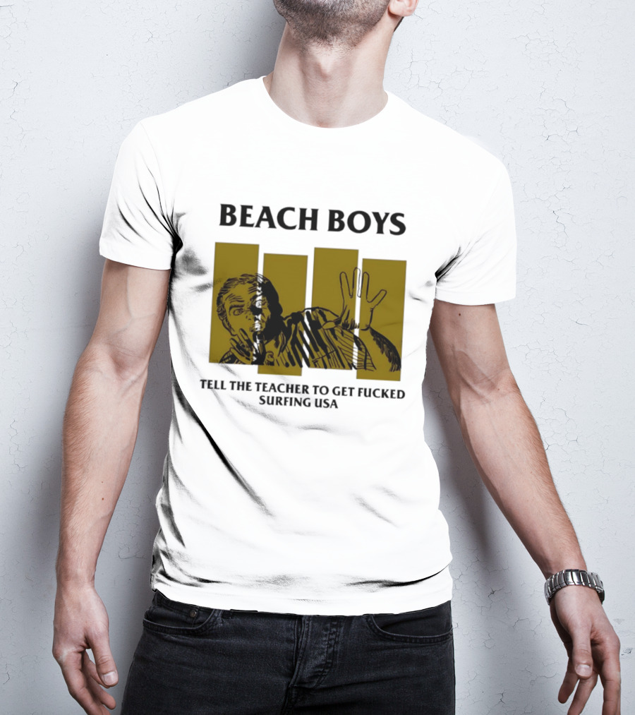 Beach Boys Tell The Teacher To Get Fucked Surfing USA Vintage Comic T-Shirt